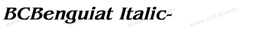 BCBenguiat Italic字体转换